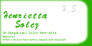 henrietta solcz business card